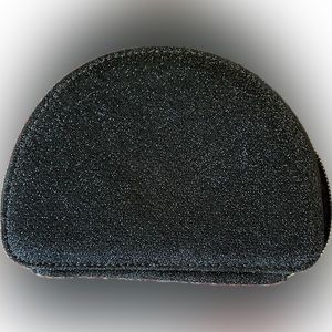 Travel Jewelry Case Black shimmer w gold zippers